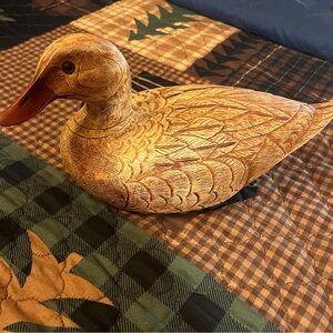 Vintage Resin Duck Decoy Mallard Antiqued Custom Handfinish By Duck Haven 14”